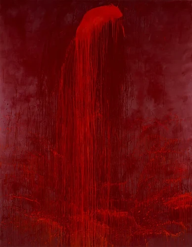 Pat Steir – Outer Lhamo Waterfall – https://maruanimercier.com/artworks/756-pat-steir-outer-lhamo-waterfall-1992/